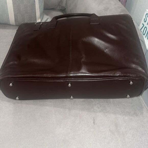 ILI New York brown leather briefcase - Picture 3 of 6